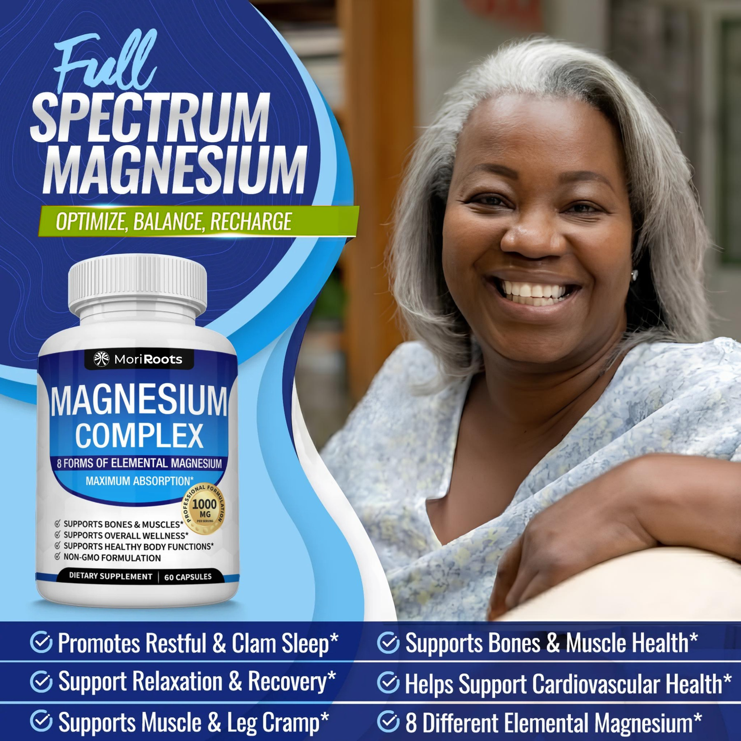 Magnesium Complex 8-in-1: Vitamin D Support